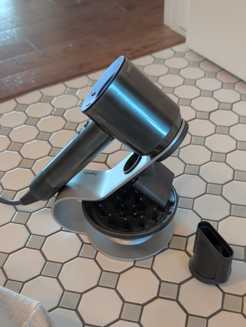 Dyson Supersonic Hair Dryer in Metallic Gray with Black Accents